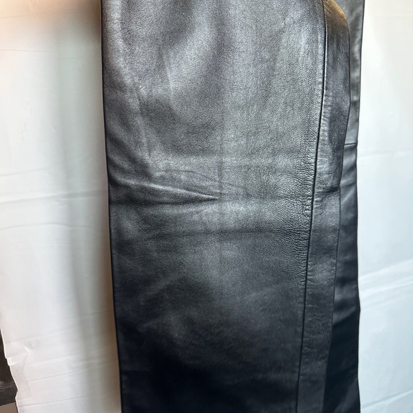 Jaclyn Smith Black Leather Straight Leg Pants size 8 - Picture 15 of 15
